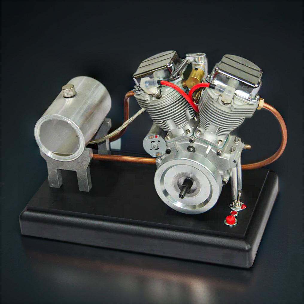 Desktrim™ | DIY Motorcycle V2 9cc Air-Cooled Gasoline V-Twin Dual Cylinder 4-Stroke Engine FG-VT9