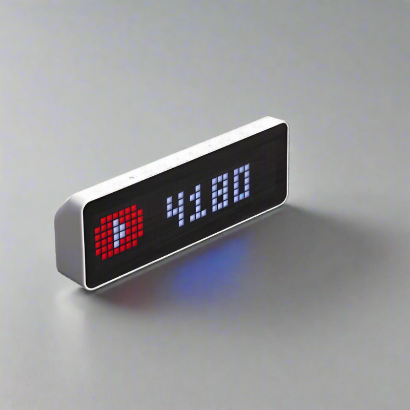 Smart Pixel Clock Followers Counter Display with Weather Station & Social Media Tracker