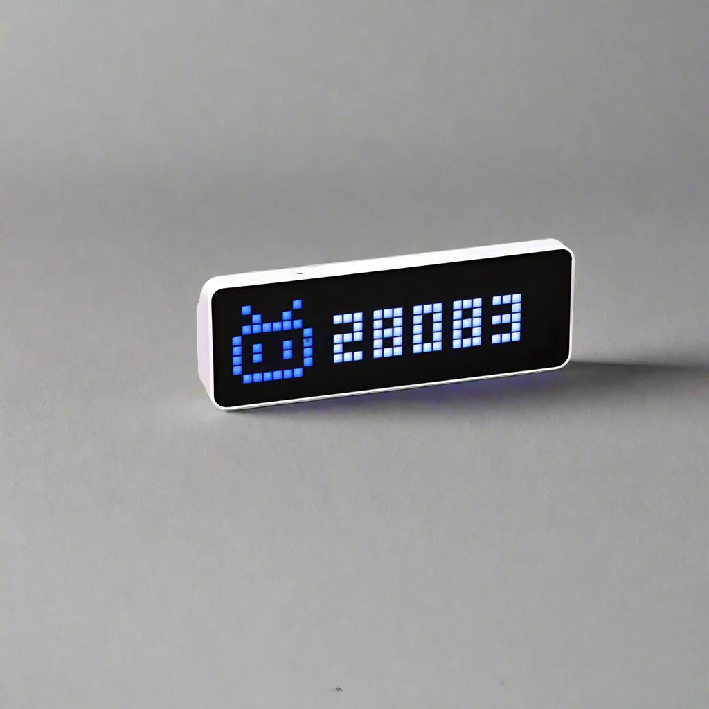 Smart Pixel Clock Followers Counter Display with Weather Station & Social Media Tracker