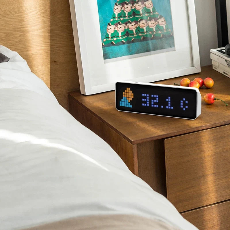 Smart Pixel Clock Followers Counter Display with Weather Station & Social Media Tracker