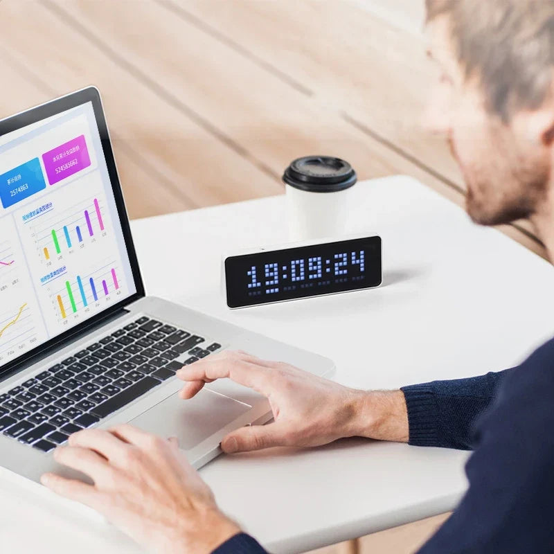 Smart Pixel Clock Followers Counter Display with Weather Station & Social Media Tracker