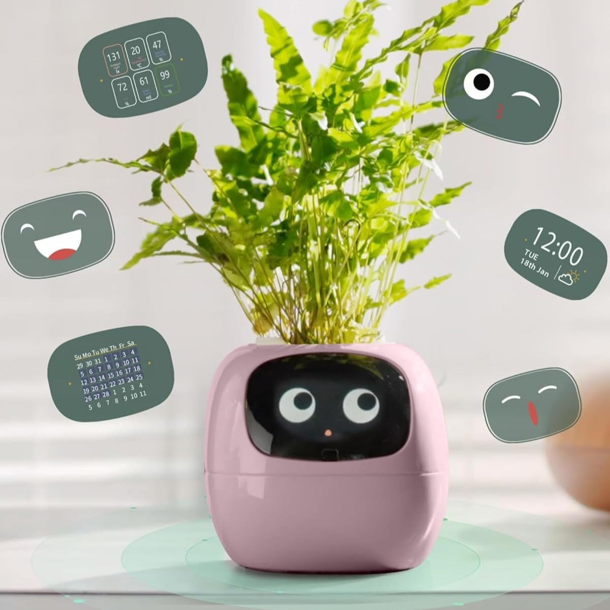 Desktrim™ | Smart Plant Pot with AI Sensors - Self Watering Planter App Control Indoor Garden Smart Home