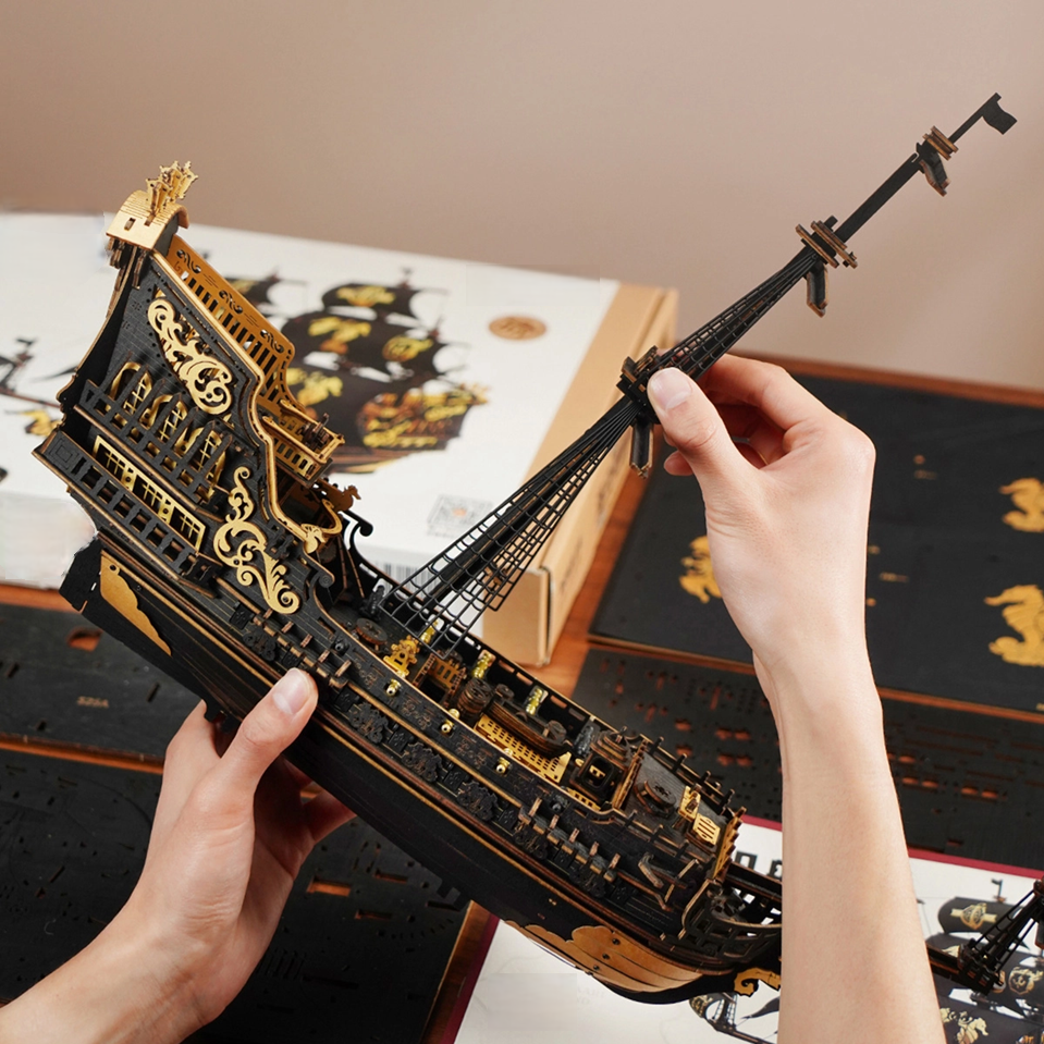 Desktrim™ | Royal Galleon Warship - 3D Wooden Puzzle