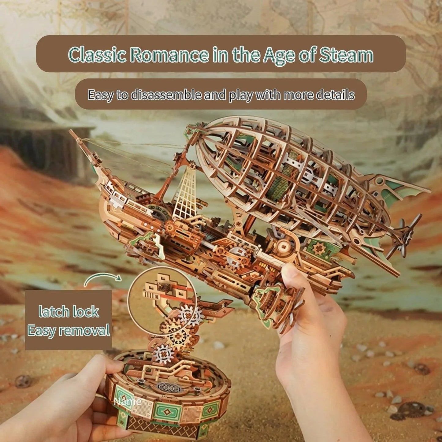 Desktrim™ | Sailing In Fog - 3D Mechanical Airship Puzzle
