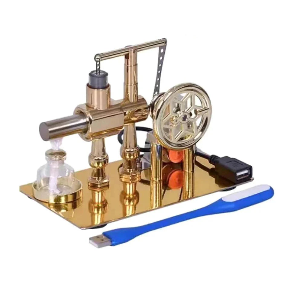 Desktrim™ | Educational Stirling Engine Generator with LED Power Display