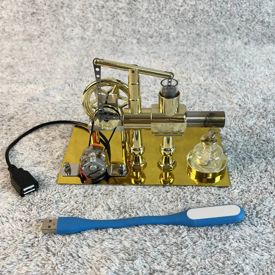 Desktrim™ | Educational Stirling Engine Generator with LED Power Display