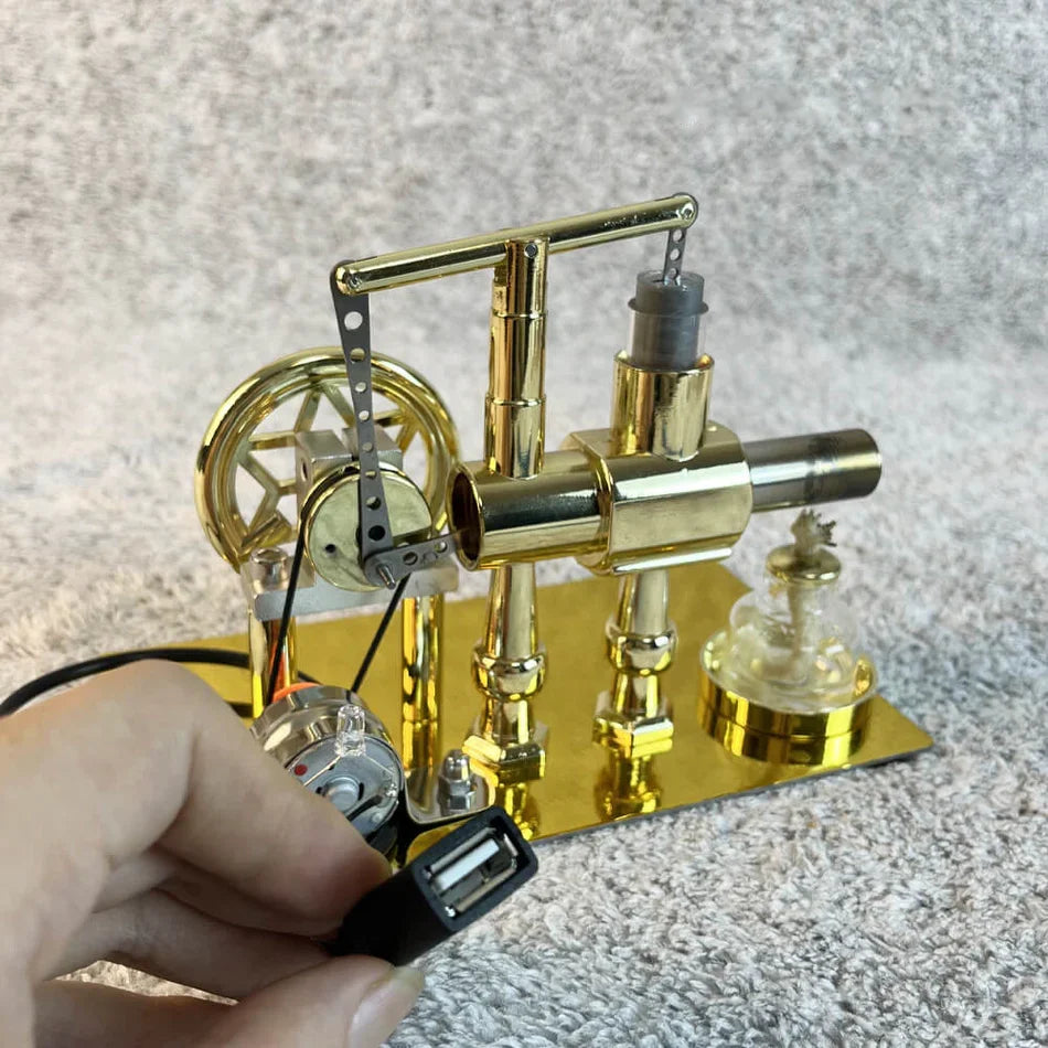 Desktrim™ | Educational Stirling Engine Generator with LED Power Display