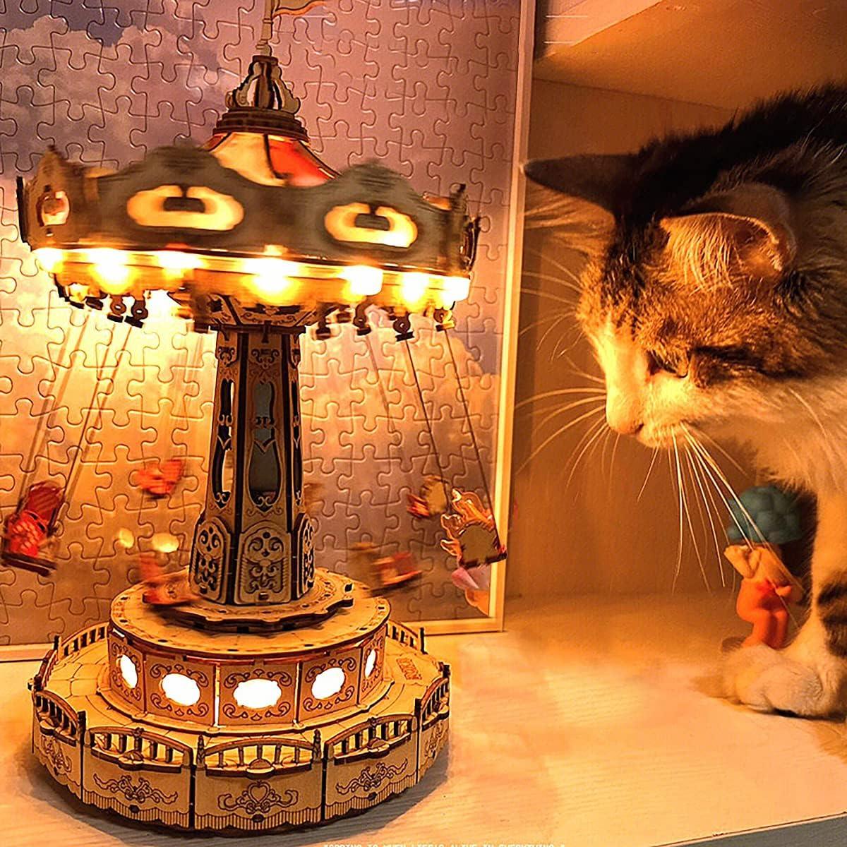 Desktrim™ | Enchanted Carousel Swing Ride Music Box