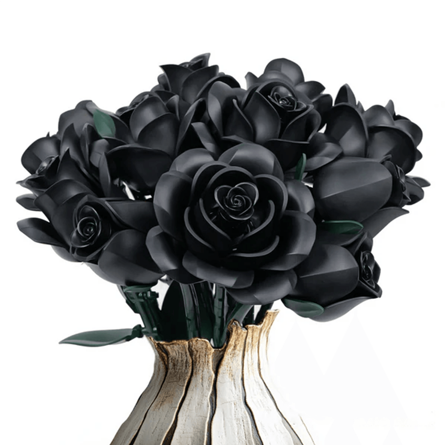 Desktrim™ | Eternal Black Rose Bouquet Building Blocks