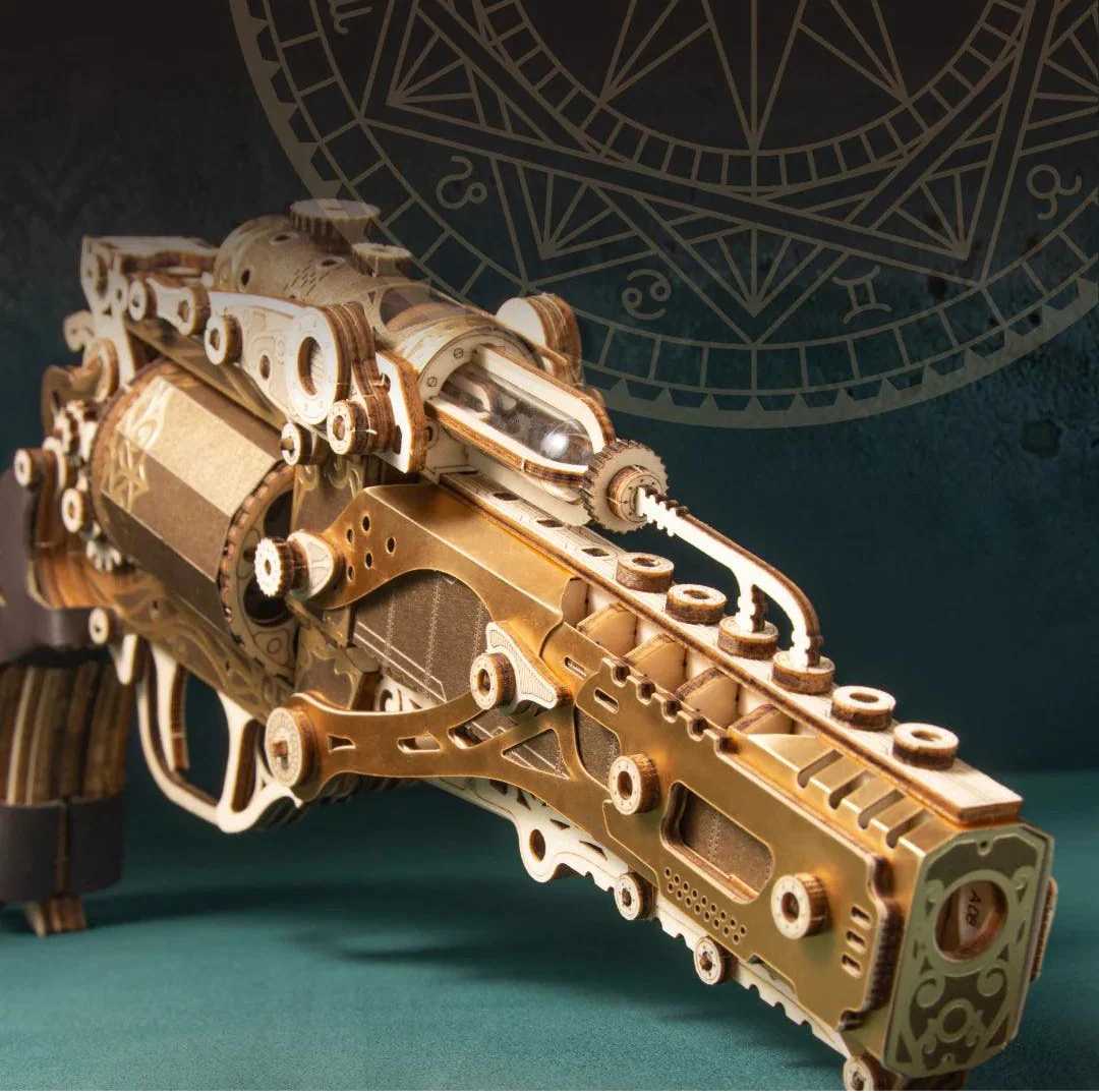 Desktrim™ | Steampunk Revolution 3D Mechanical Revolver Puzzle