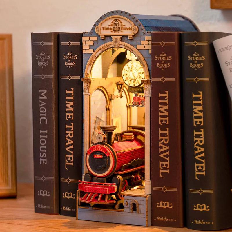 Desktrim™ | Diy Book Nook Shelf - Time Travel Railway