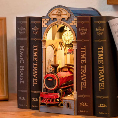 Desktrim™ | Diy Book Nook Shelf - Time Travel Railway