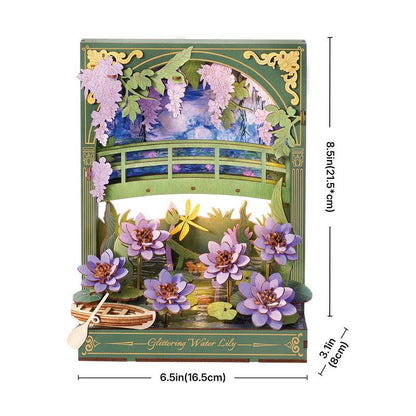 Desktrim™ | Monet's Garden 3D Wooden Puzzle with LED Lighting
