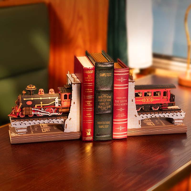 Desktrim™ | Diy Book Nook Shelf - Railway Train Bookend