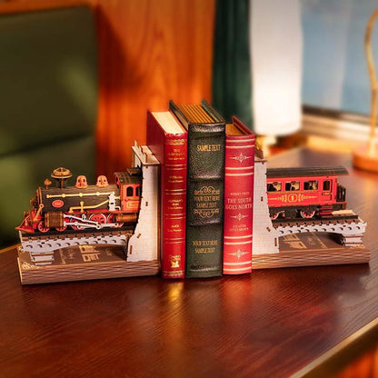 Desktrim™ | Diy Book Nook Shelf - Railway Train Bookend