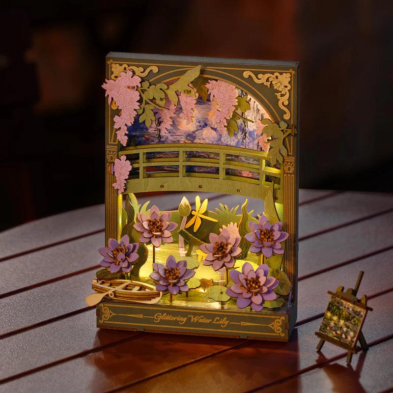 Desktrim™ | Monet's Garden 3D Wooden Puzzle with LED Lighting