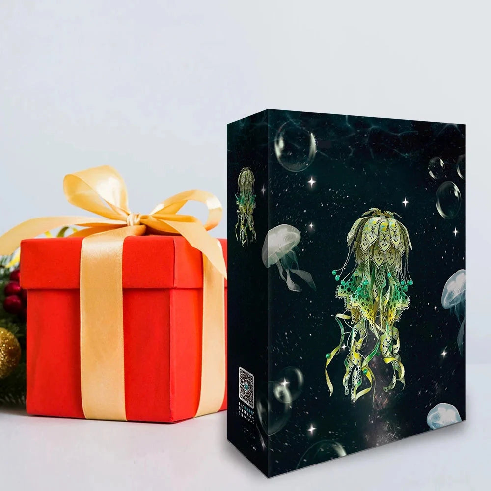 Desktrim™ | 3D Metal Puzzle Jellyfish Kit - 61 Piece Stainless Steel DIY Assembly Model Building Set for Adults