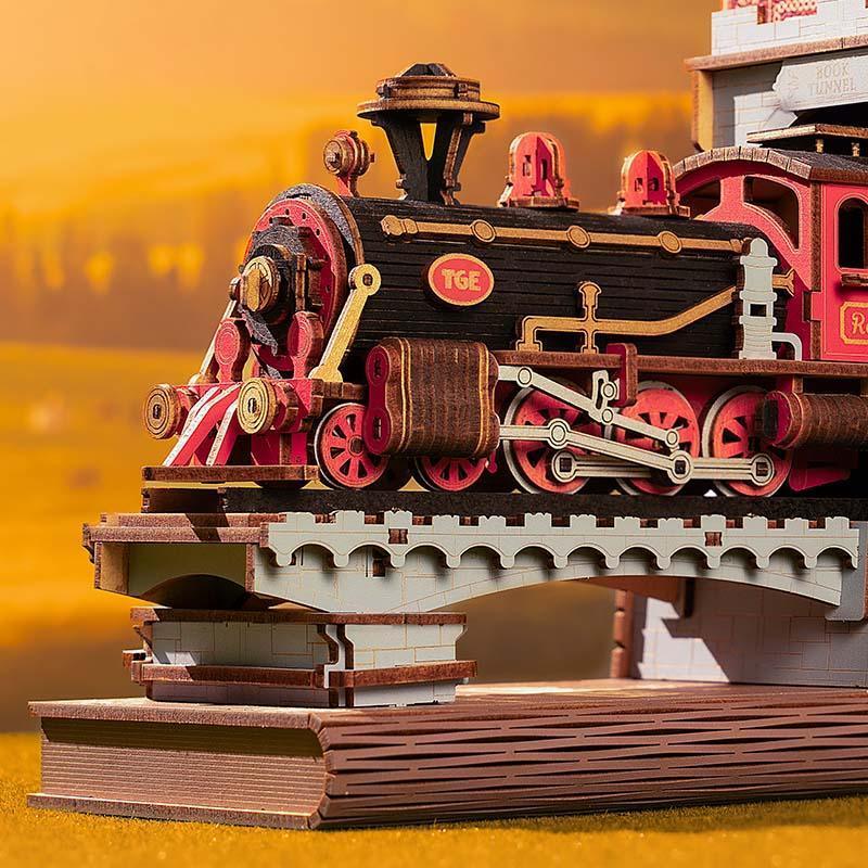 Desktrim™ | Diy Book Nook Shelf - Railway Train Bookend