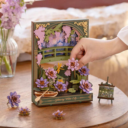Desktrim™ | Monet's Garden 3D Wooden Puzzle with LED Lighting