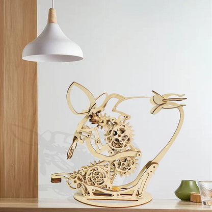 Desktrim™ | Kinetic Hummingbird Sculpture - 3D Wooden Mechanical Puzzle Kit