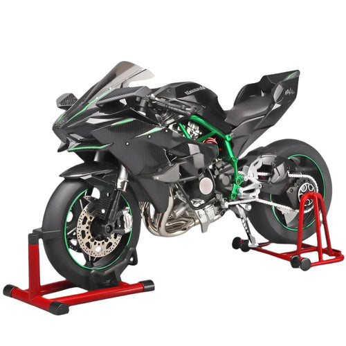 Desktrim™ Premium Ninja H2R RC Motorcycle 1:6 Scale with Realistic Engine Start, Sound & Smoke Effects