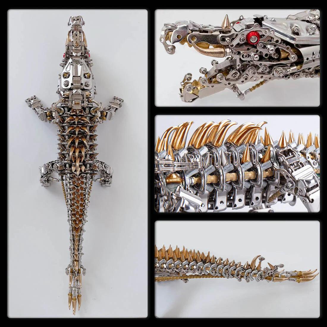 Desktrim™ | Mechanical Crocodile Metal Sculpture