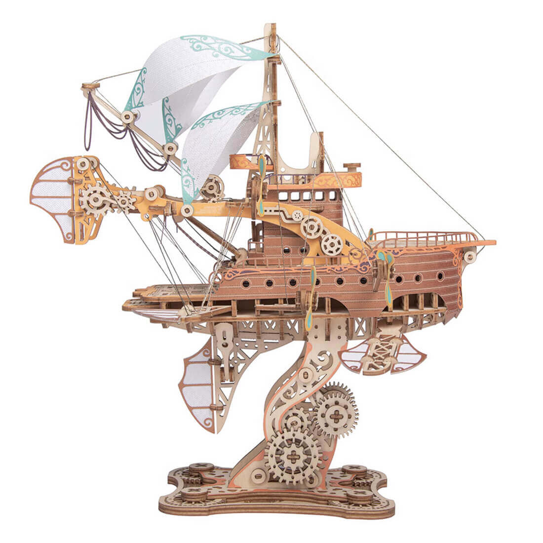Desktrim™ | Steampunk Fantasy Airship 3D Wooden Puzzle Model