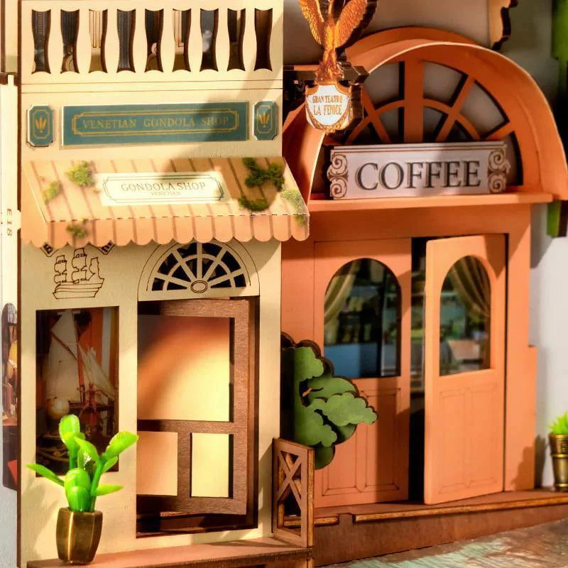 Desktrim™ | Diy Book Nook Shelf - Romantic Venice Escape