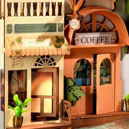 Desktrim™ | Diy Book Nook Shelf - Romantic Venice Escape