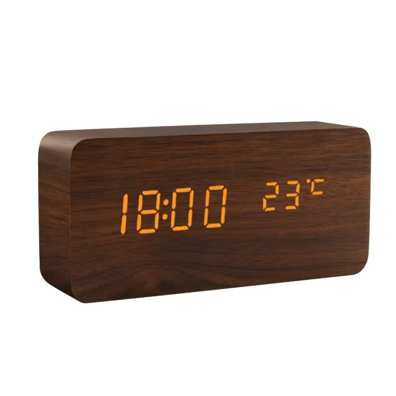 Desktrim™ | NatureSense Wooden LED Alarm Clock