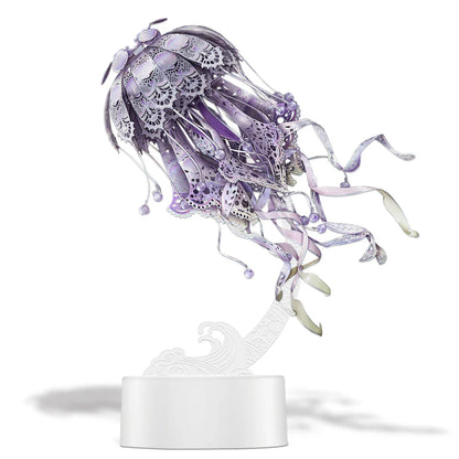 Desktrim™ | 3D Metal Puzzle Jellyfish Kit - 61 Piece Stainless Steel DIY Assembly Model Building Set for Adults