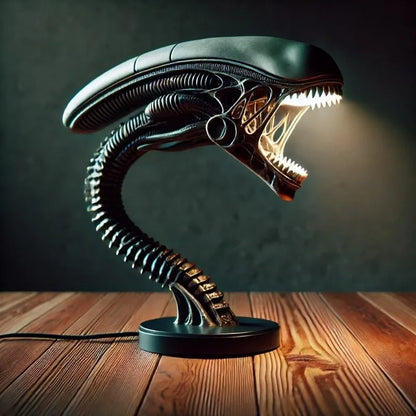 Unique Alien Creature Lamp Stand – Resin Decorative Figurine for Modern Bedroom & Home Decor