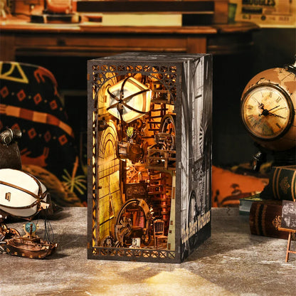 Desktrim™ | Diy Book Nook Shelf - Uncle Peter's Steampunk Warhouse