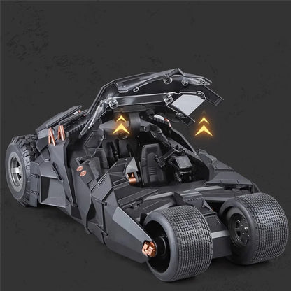 1/18 Classic Batman Movies Car 2008 Batmobile Alloy Diecast Metal Toy Race Car Model Sound Light Kids Gifts