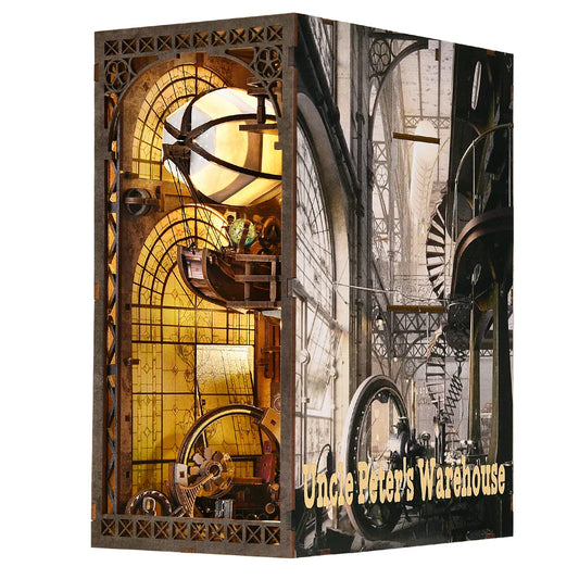 Desktrim™ | Diy Book Nook Shelf - Uncle Peter's Steampunk Warhouse