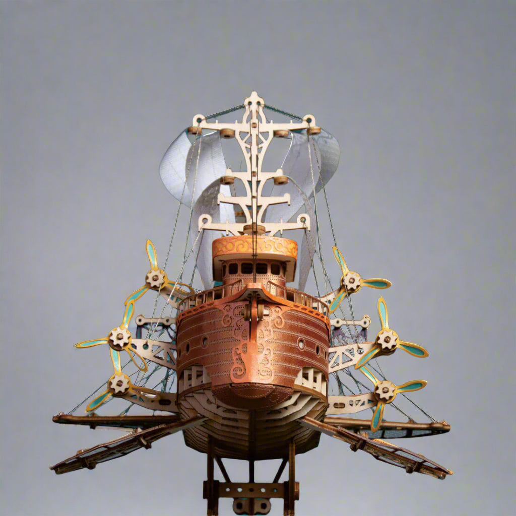 Desktrim™ | Steampunk Fantasy Airship 3D Wooden Puzzle Model