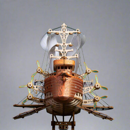 Desktrim™ | Steampunk Fantasy Airship 3D Wooden Puzzle Model