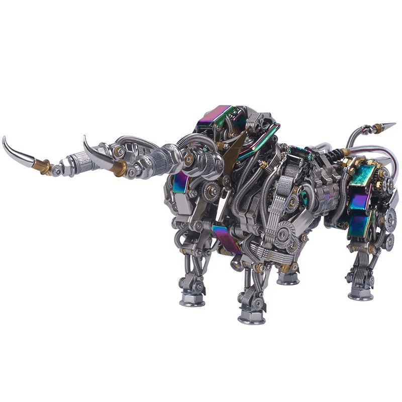 Desktrim™ | DIY 3D Metal Mechanical Bull Animal Model Assembly Kit 1087Pcs