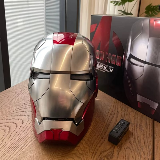 Desktrim™ | Ultimate Iron Man Cosplay Mark V Helmet - Jarvis Voice Control Metal Mask MK5