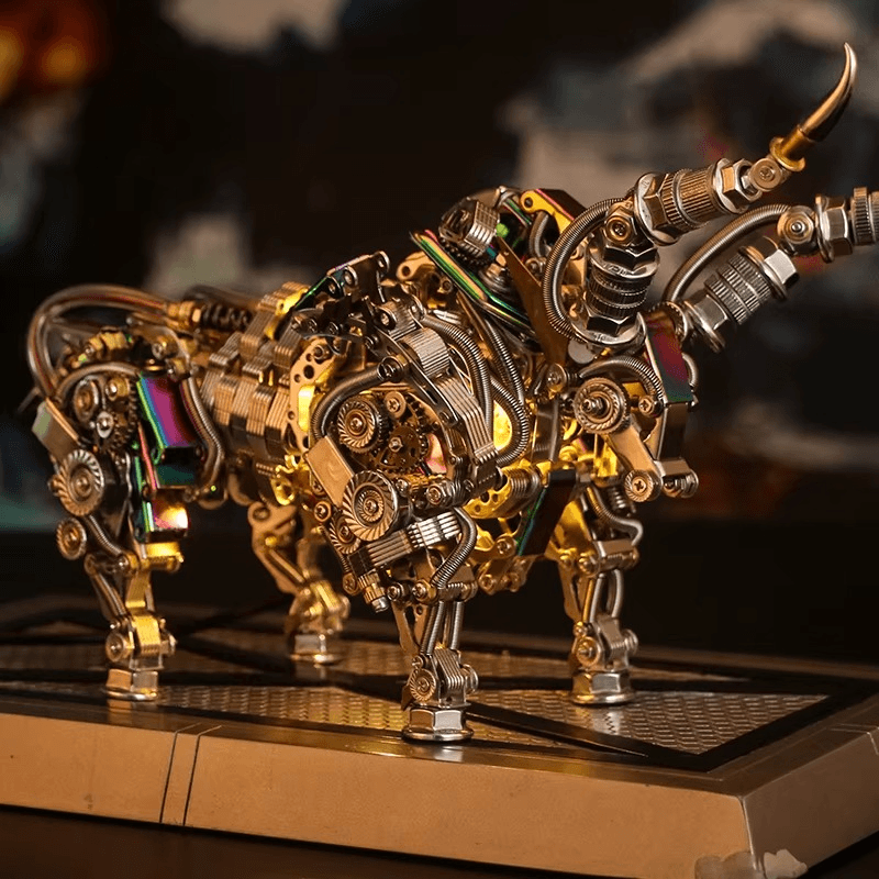 Desktrim™ | DIY 3D Metal Mechanical Bull Animal Model Assembly Kit 1087Pcs
