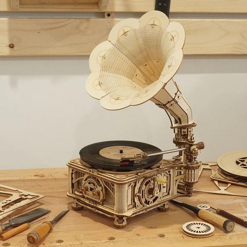 Desktrim™ | Vintage Melody Maker DIY Wooden Gramophone Kit