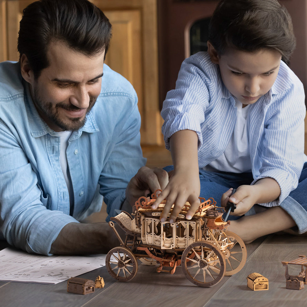 Desktrim™ | Victorian Stagecoach Musical Mechanical Kit