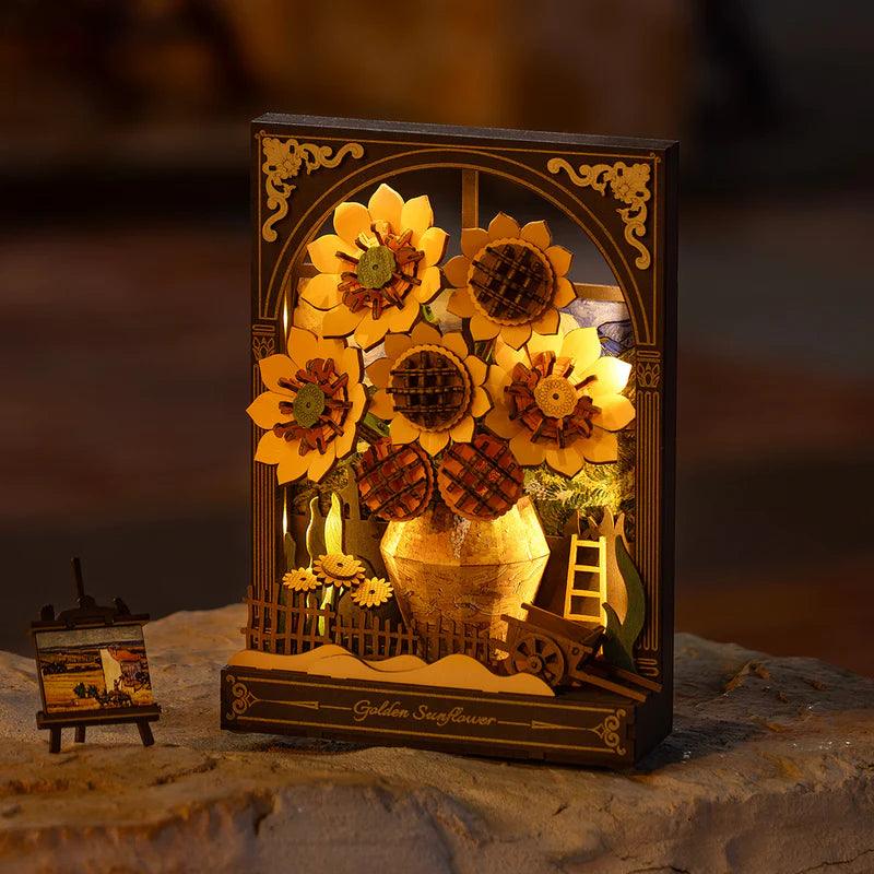 Desktrim™ | Monet's Garden 3D Wooden Puzzle with LED Lighting