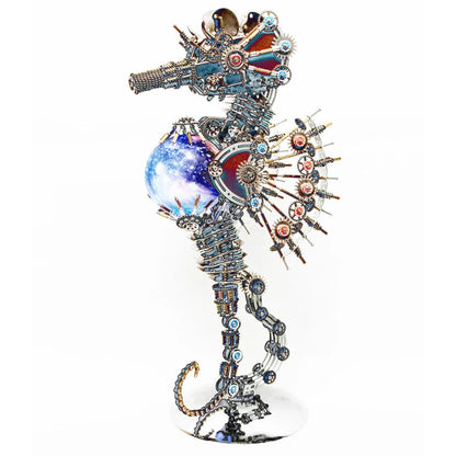 Desktrim™ | DIY 3D Metal Steampunk Mechanical Seahorse Puzzle with Lamp Model-2100PCS