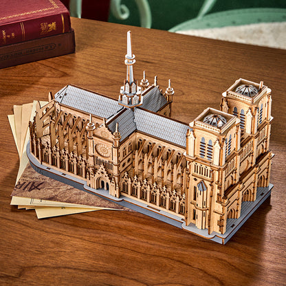 Desktrim™ | Gothic Notre-Dame Cathedral - Paris Masterpiece 3D Wooden Puzzle