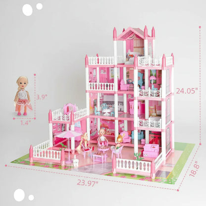 Desktrim™ | DIY Dollhouse Kit with 11 Rooms - Miniature for Girls