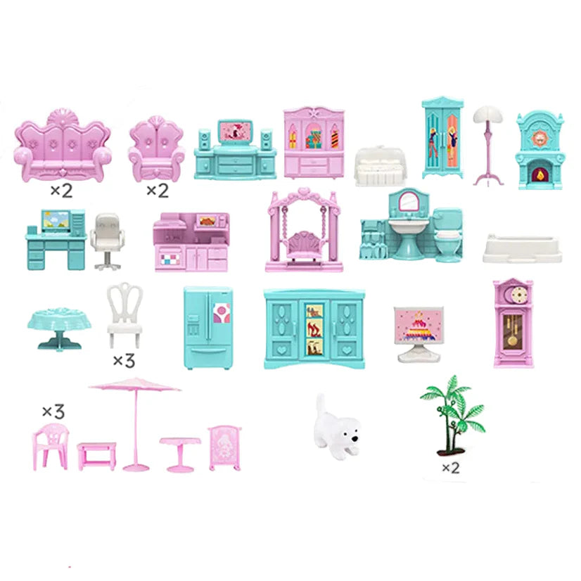 Desktrim™ | DIY Dollhouse Kit with 11 Rooms - Miniature for Girls