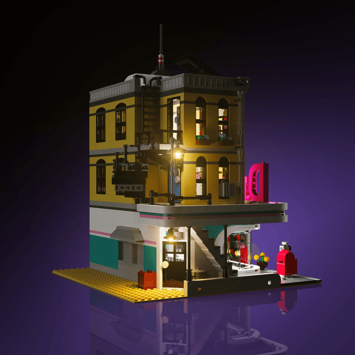 Desktrim™ | Light Kit for LEGO® Downtown Diner
