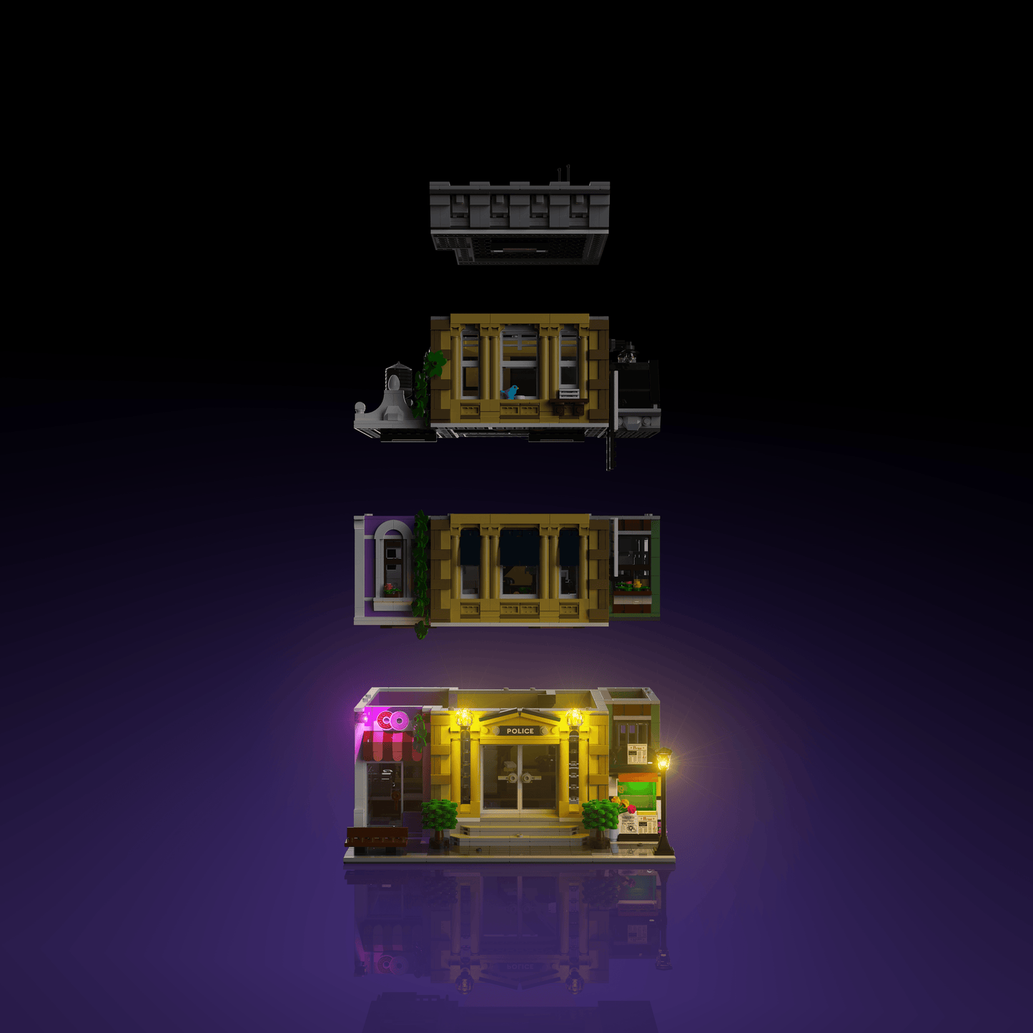 Desktrim™ | Light Kit for LEGO® Police Station