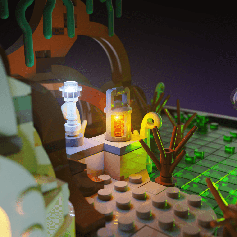 Desktrim™ | Light Kit for LEGO® Star Wars Dagobah Jedi Training Diorama